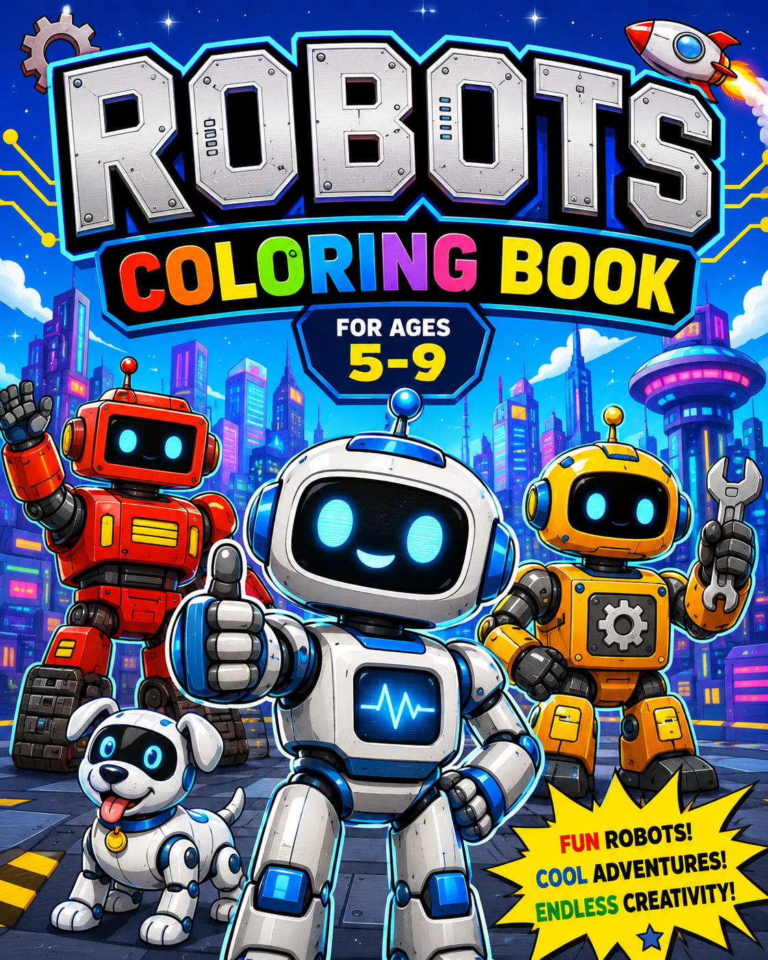Robots Coloring Book