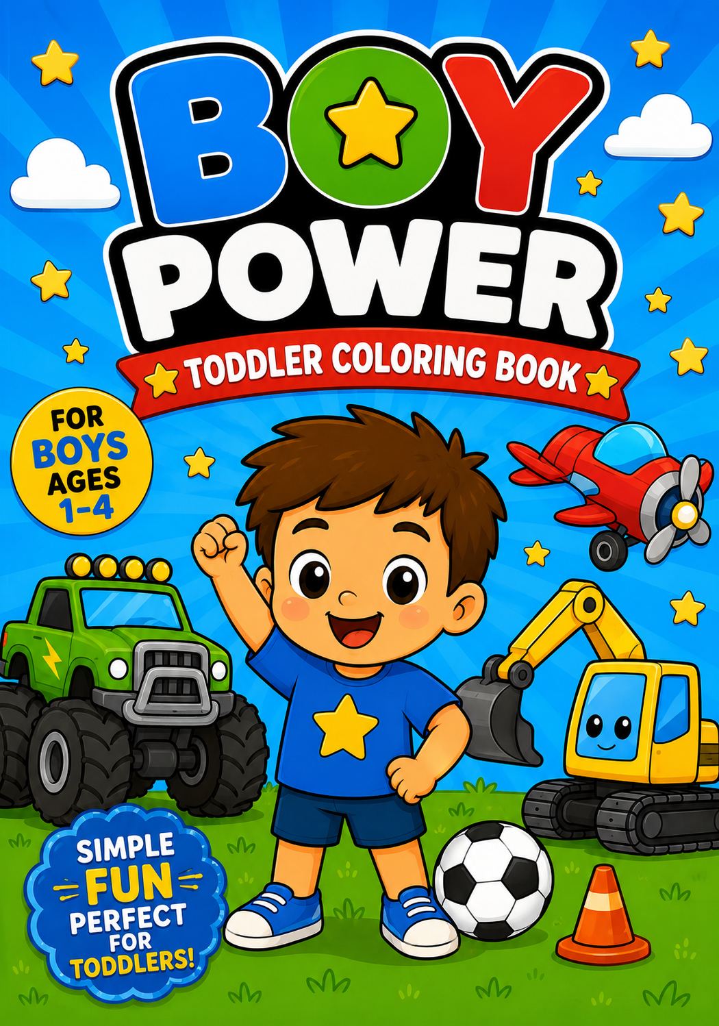 Boy Power Coloring Book