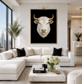 Wall Art Bull BLACK