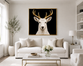 Digital Print Wall Art Deer BLACK