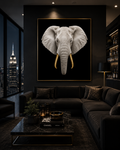 Digital Print Wall Art Elephant BLACK