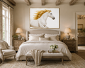 Wall Art Horse WHITE
