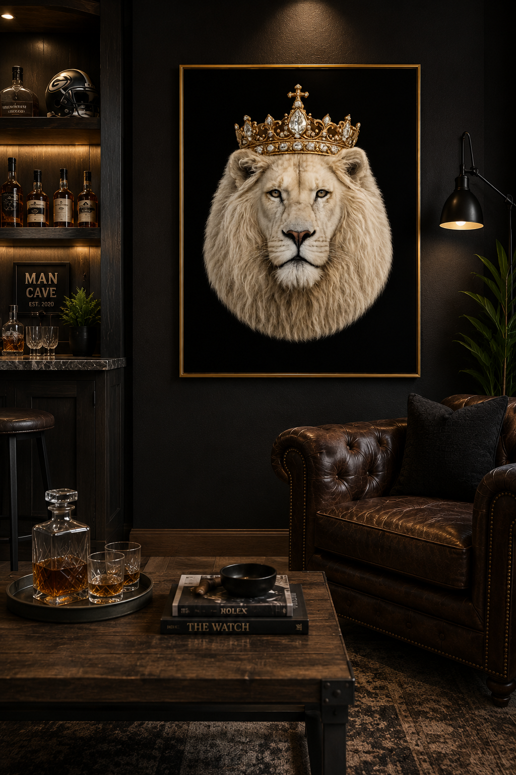 Wall Art Lion BLACK